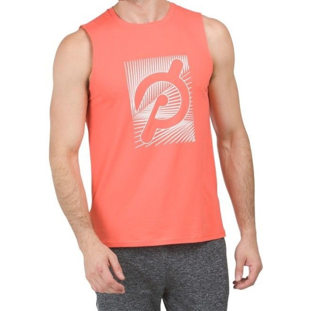 Peloton Men's Tank Top, Orange, Medium, New! Retail $50